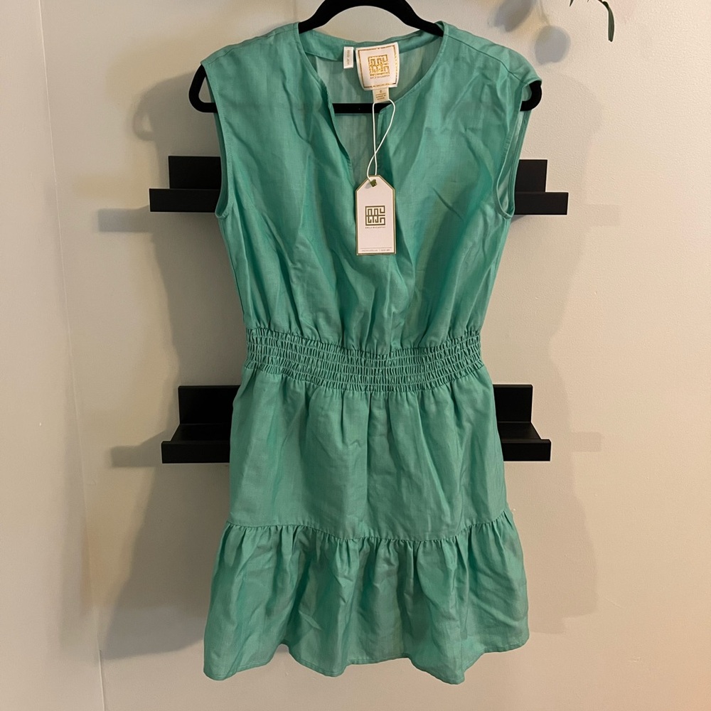 Green dress.